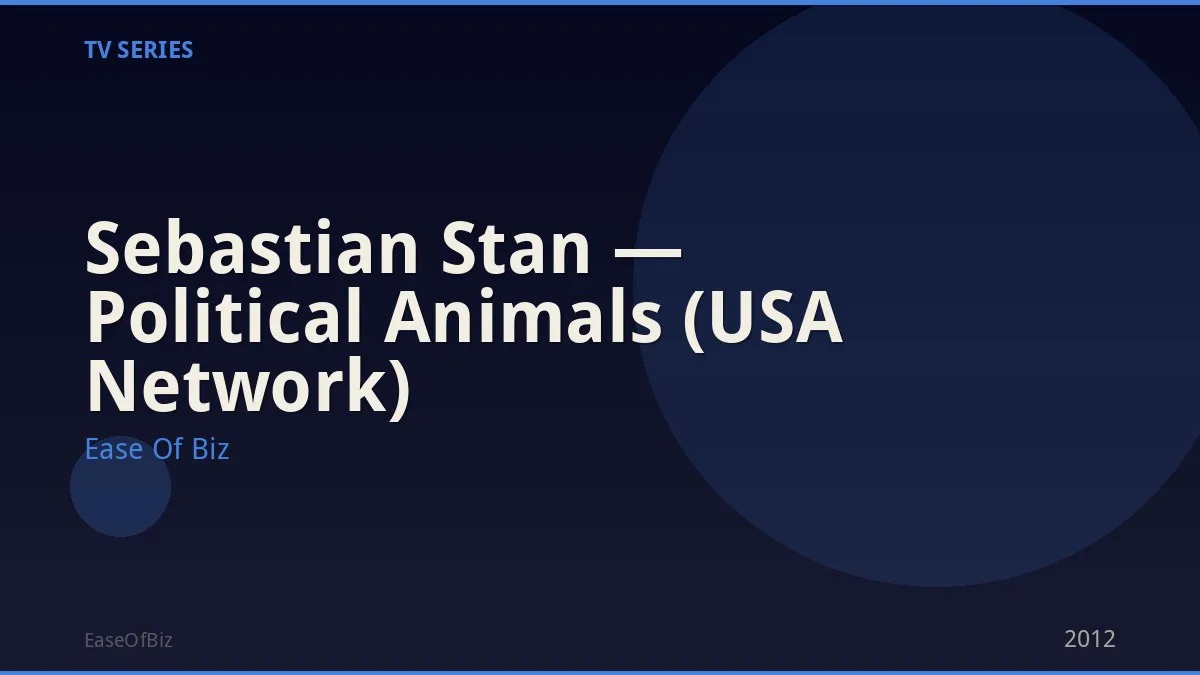Sebastian Stan — Political Animals (USA Network)