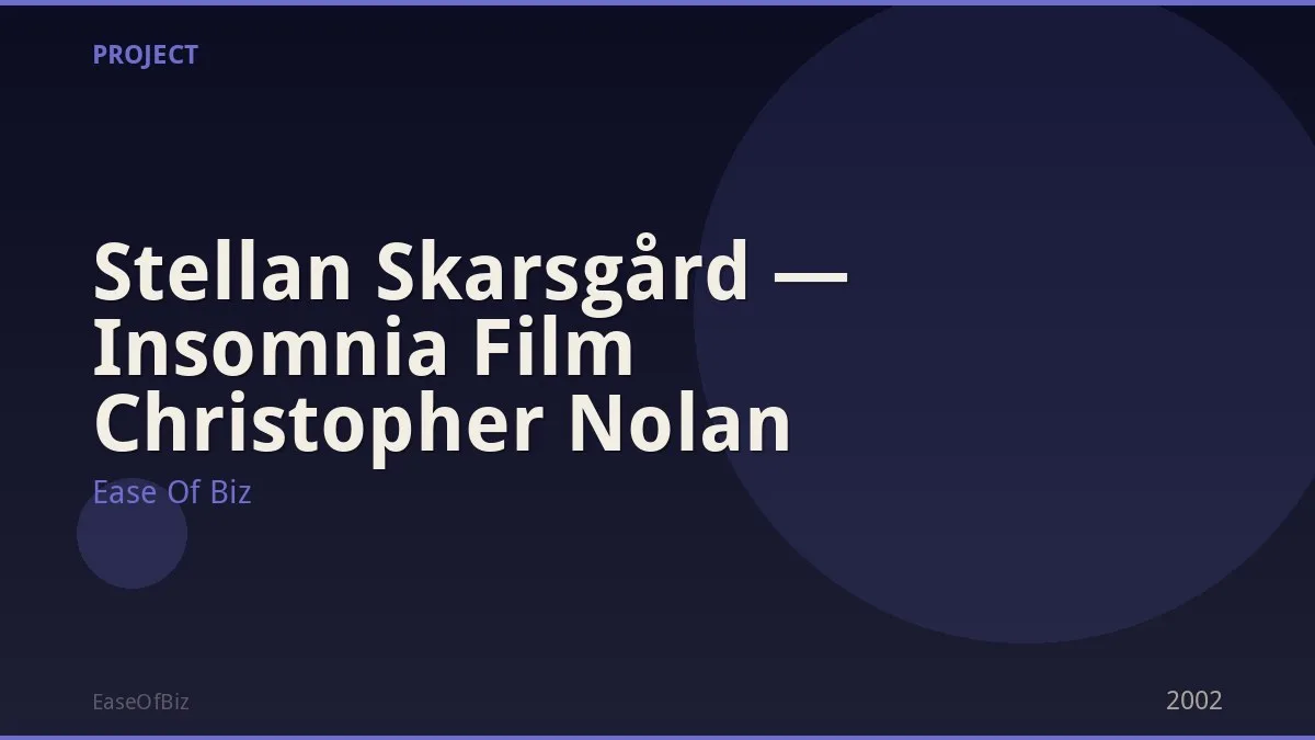 Stellan Skarsgård — Insomnia Film Christopher Nolan
