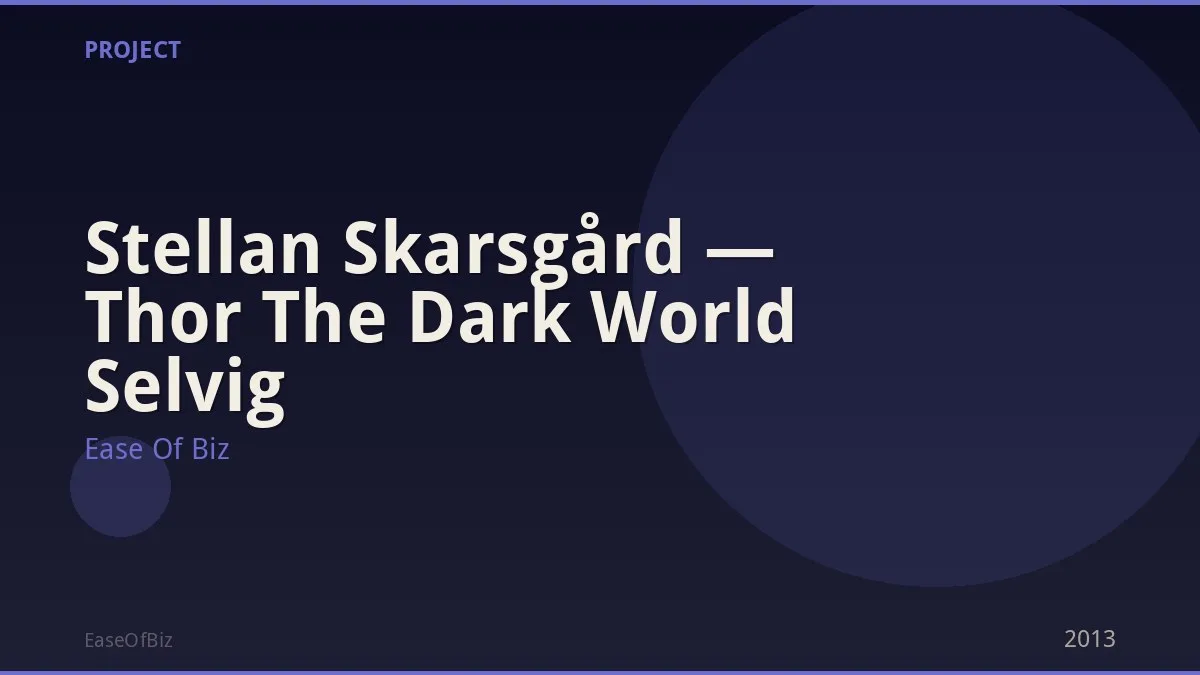 Stellan Skarsgård — Thor The Dark World Selvig