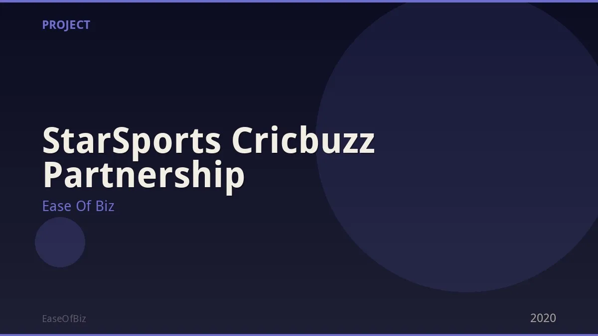 StarSports Cricbuzz Partnership