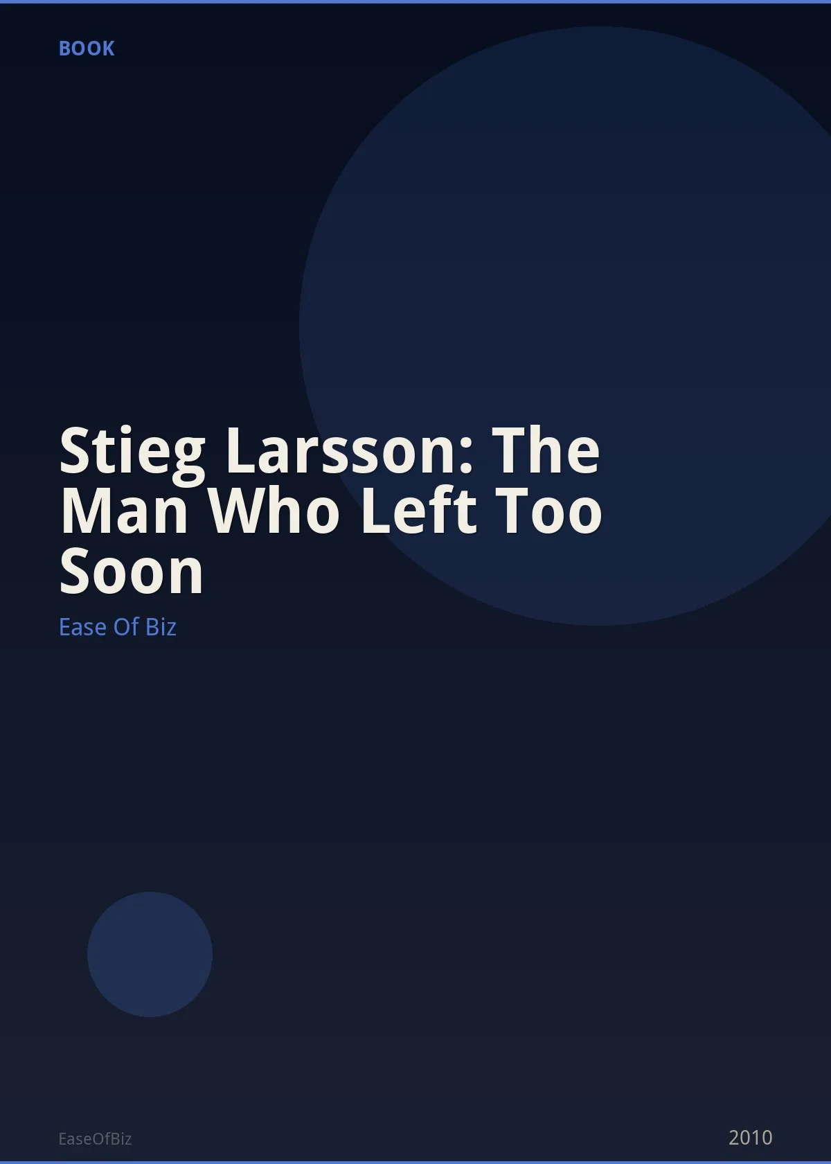 Stieg Larsson: The Man Who Left Too Soon