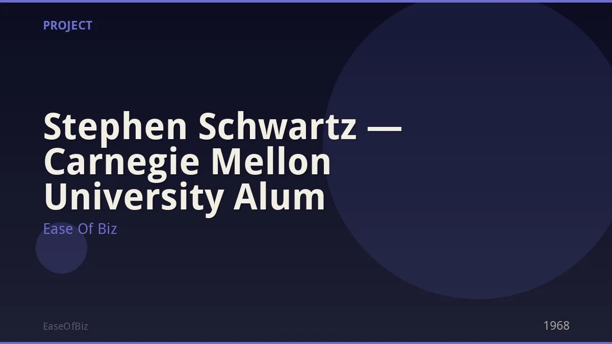 Stephen Schwartz — Carnegie Mellon University Alum