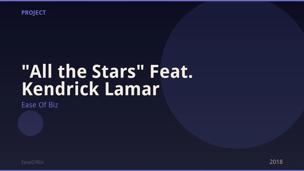 "All the Stars" Feat. Kendrick Lamar
