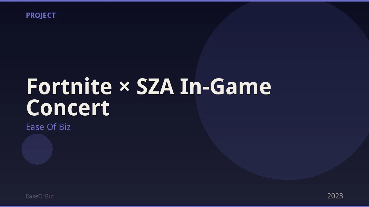 Fortnite × SZA In-Game Concert