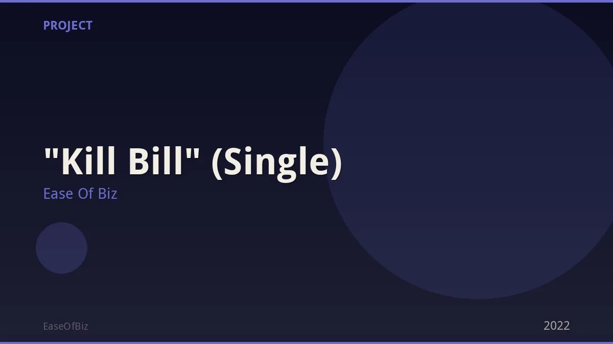 "Kill Bill" (Single)