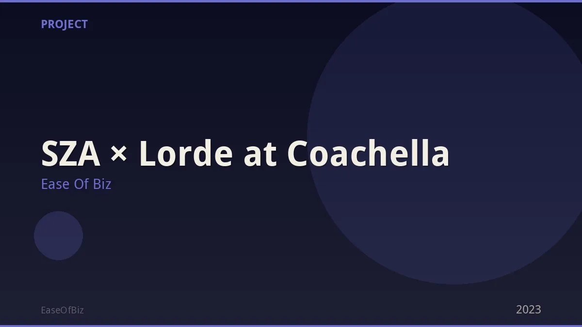 SZA × Lorde at Coachella