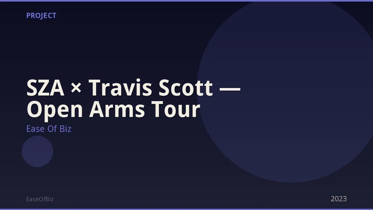 SZA × Travis Scott — Open Arms Tour