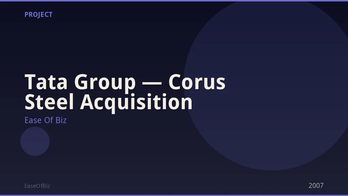 Tata Group — Corus Steel Acquisition
