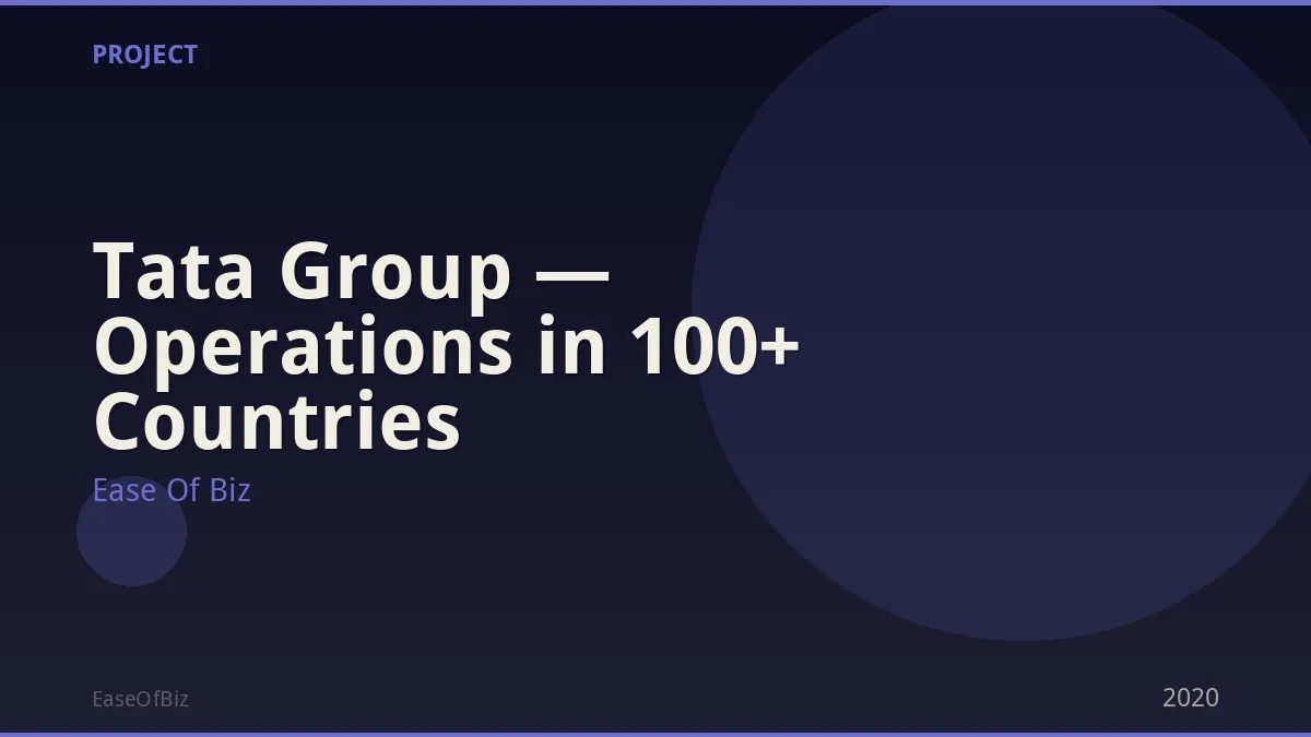 Tata Group — Operations in 100+ Countries