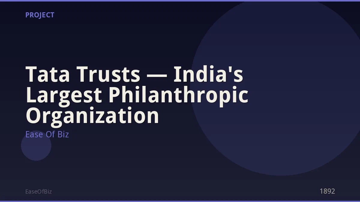 Tata Trusts — India's Largest Philanthropic Organization