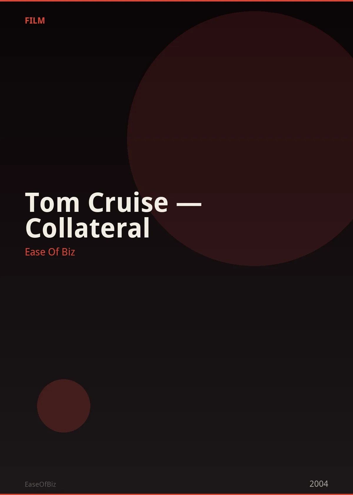 Tom Cruise — Collateral