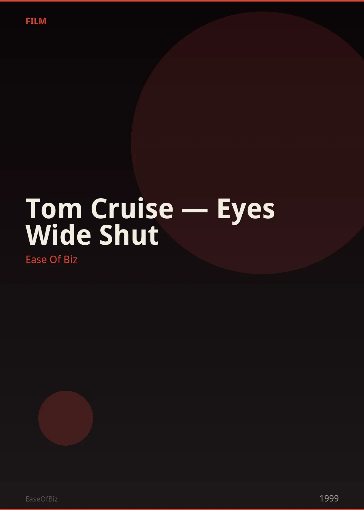 Tom Cruise — Eyes Wide Shut
