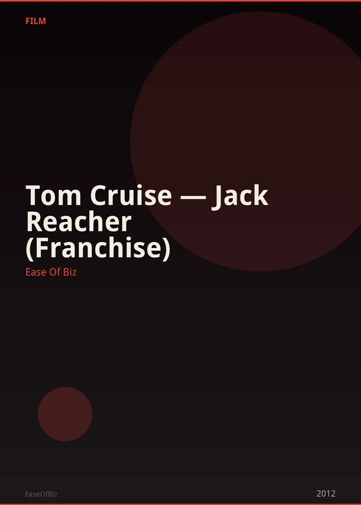 Tom Cruise — Jack Reacher (Franchise)
