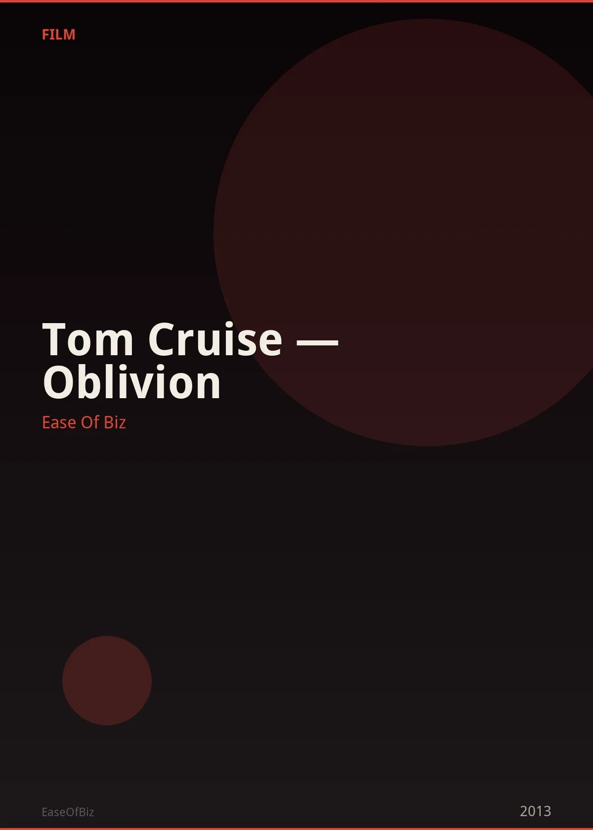 Tom Cruise — Oblivion