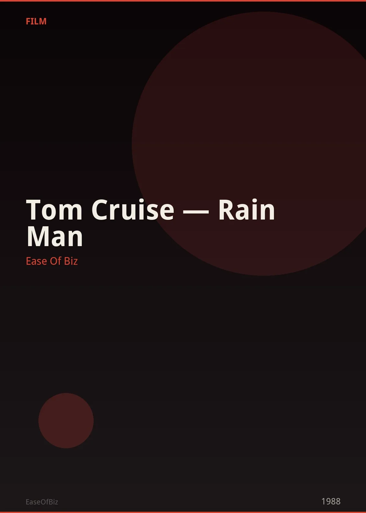 Tom Cruise — Rain Man