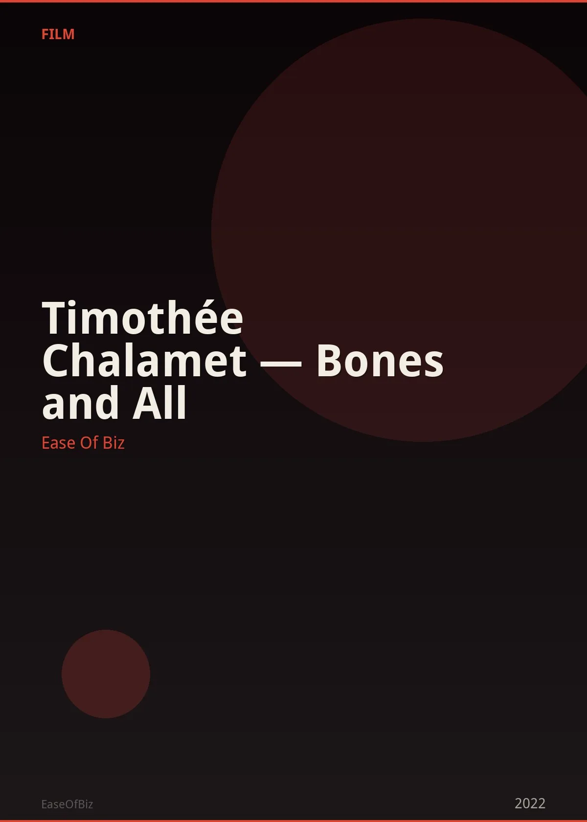 Timothée Chalamet — Bones and All