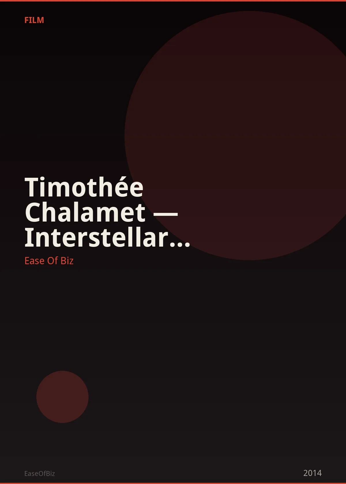 Timothée Chalamet — Interstellar (Cameo)