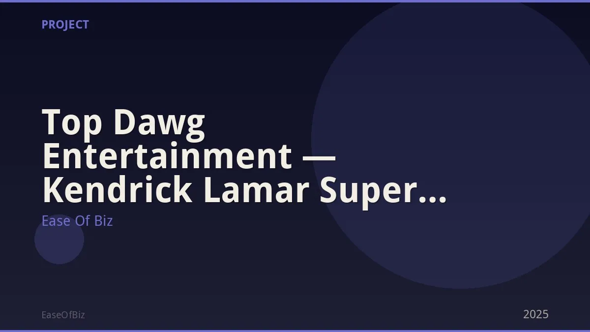 Top Dawg Entertainment — Kendrick Lamar Super Bowl Halftime Show
