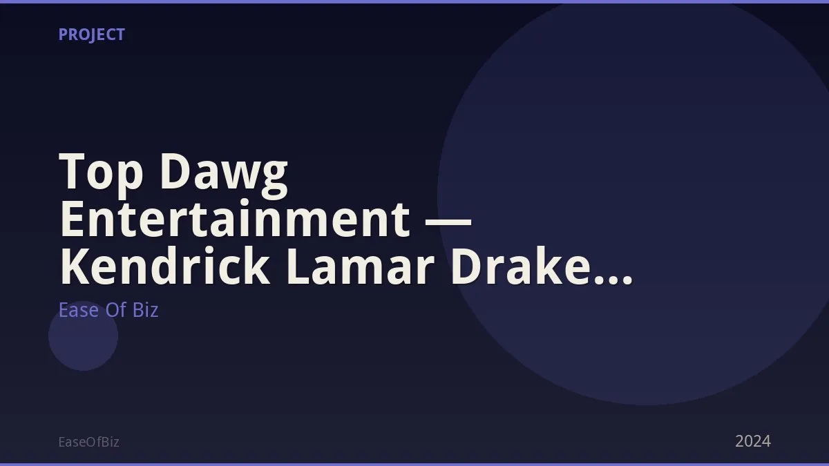 Top Dawg Entertainment — Kendrick Lamar Drake Beef Not Like Us