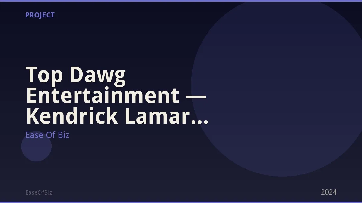 Top Dawg Entertainment — Kendrick Lamar Euphoria Response