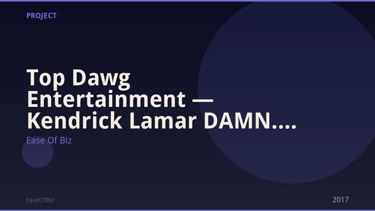 Top Dawg Entertainment — Kendrick Lamar DAMN. Album