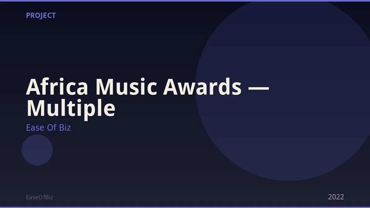 Africa Music Awards — Multiple
