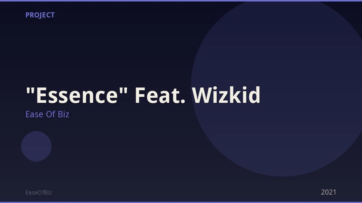 "Essence" Feat. Wizkid