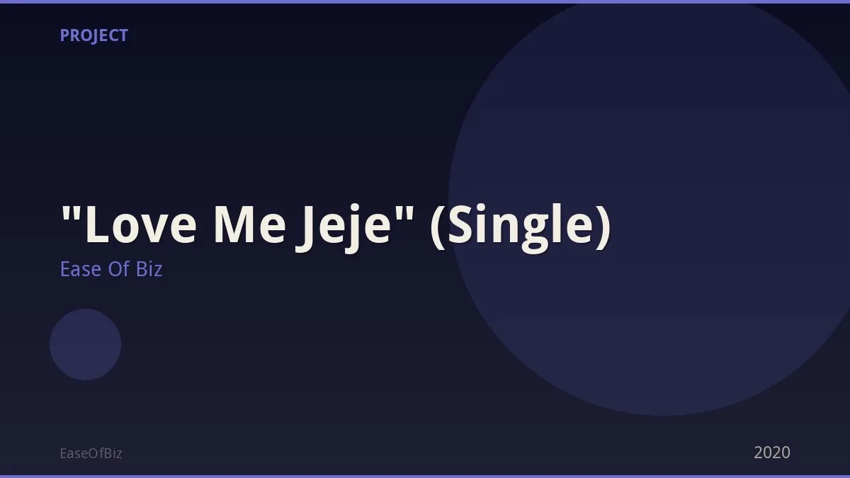 "Love Me Jeje" (Single)