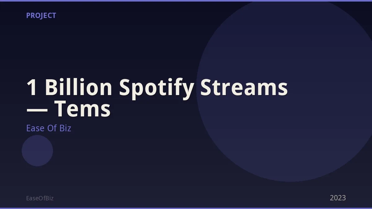 1 Billion Spotify Streams — Tems