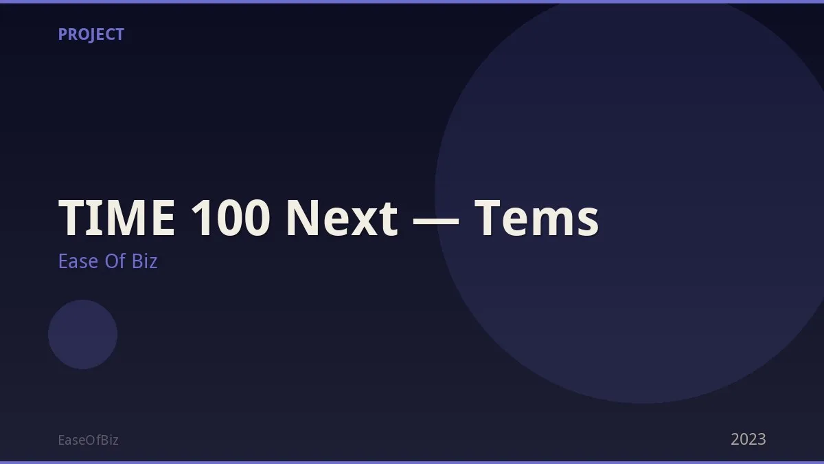 TIME 100 Next — Tems