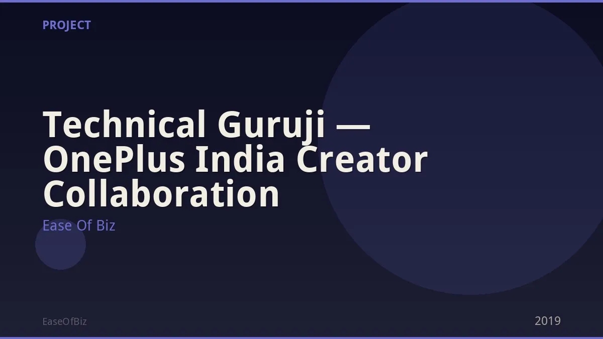 Technical Guruji — OnePlus India Creator Collaboration