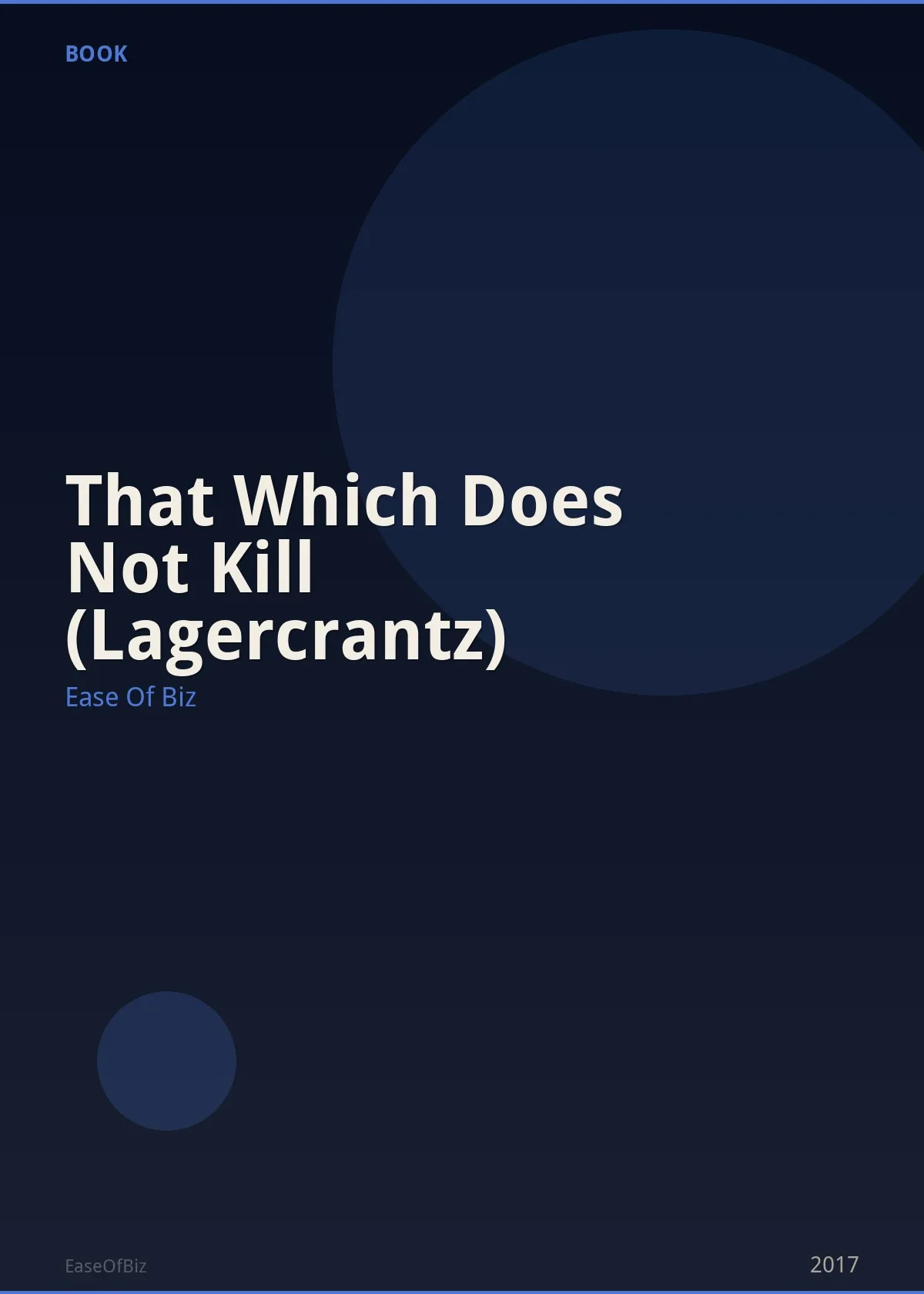 That Which Does Not Kill (Lagercrantz)