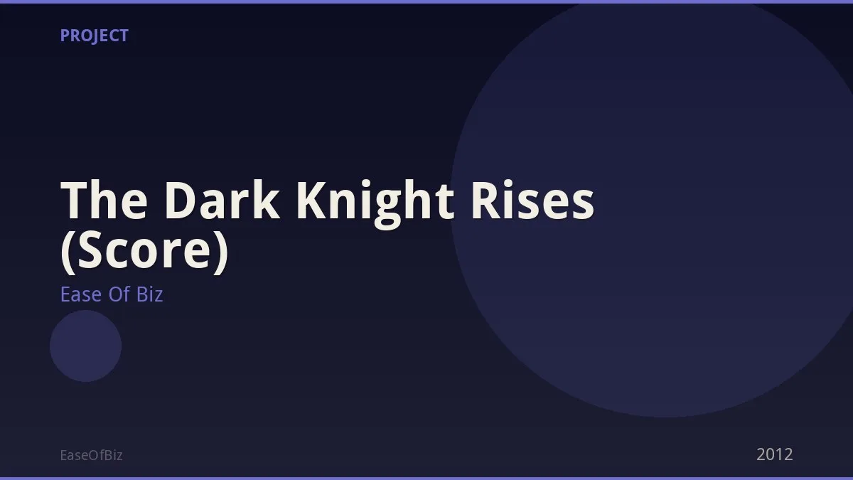 The Dark Knight Rises (Score)