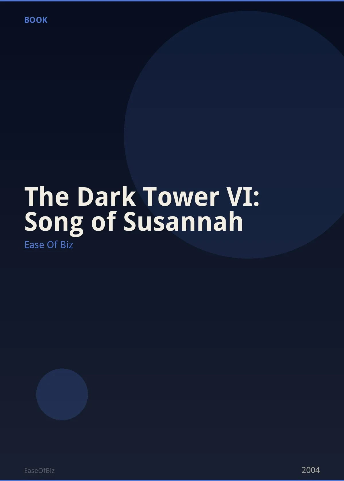 The Dark Tower VI: Song of Susannah
