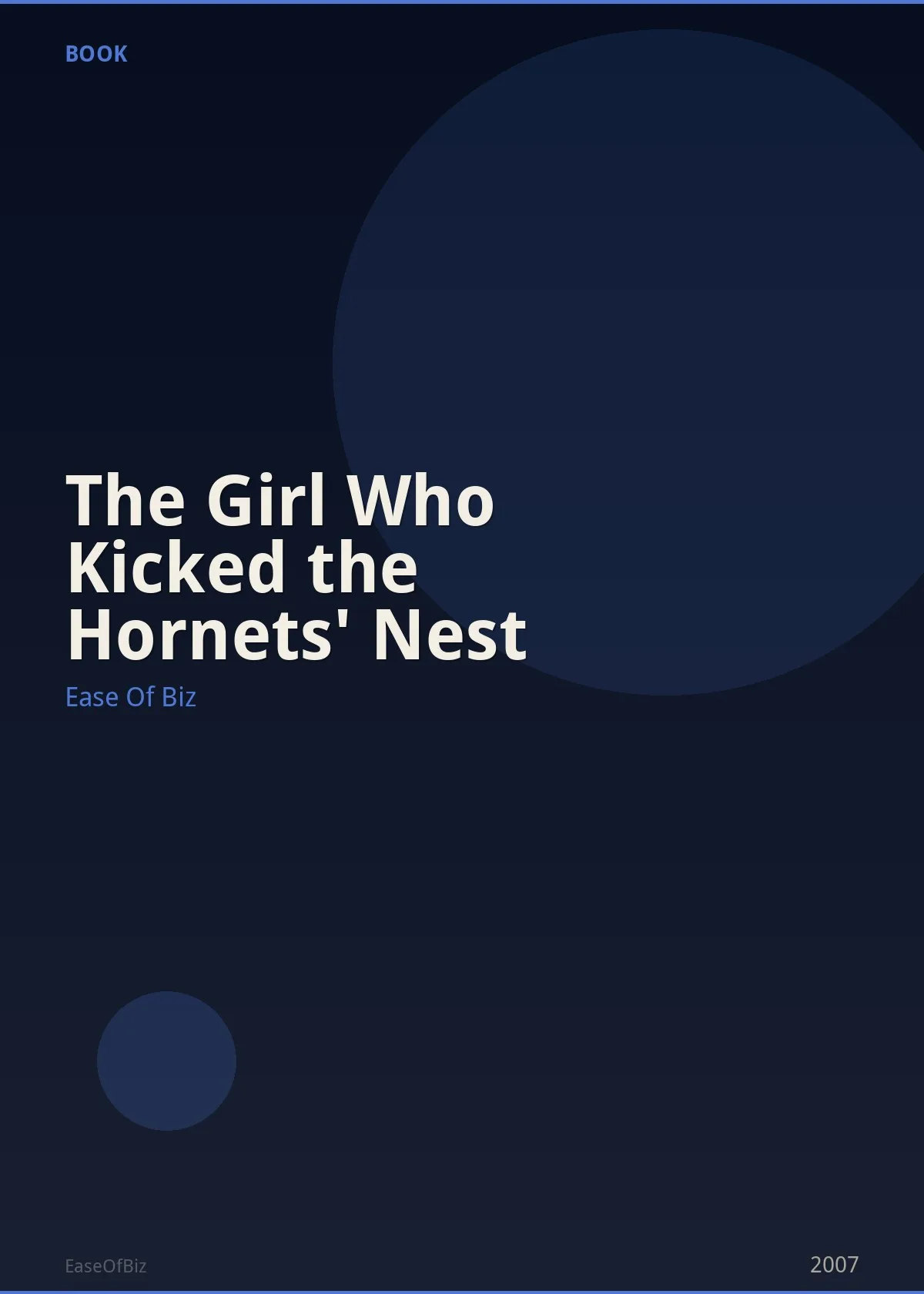 The Girl Who Kicked the Hornets' Nest
