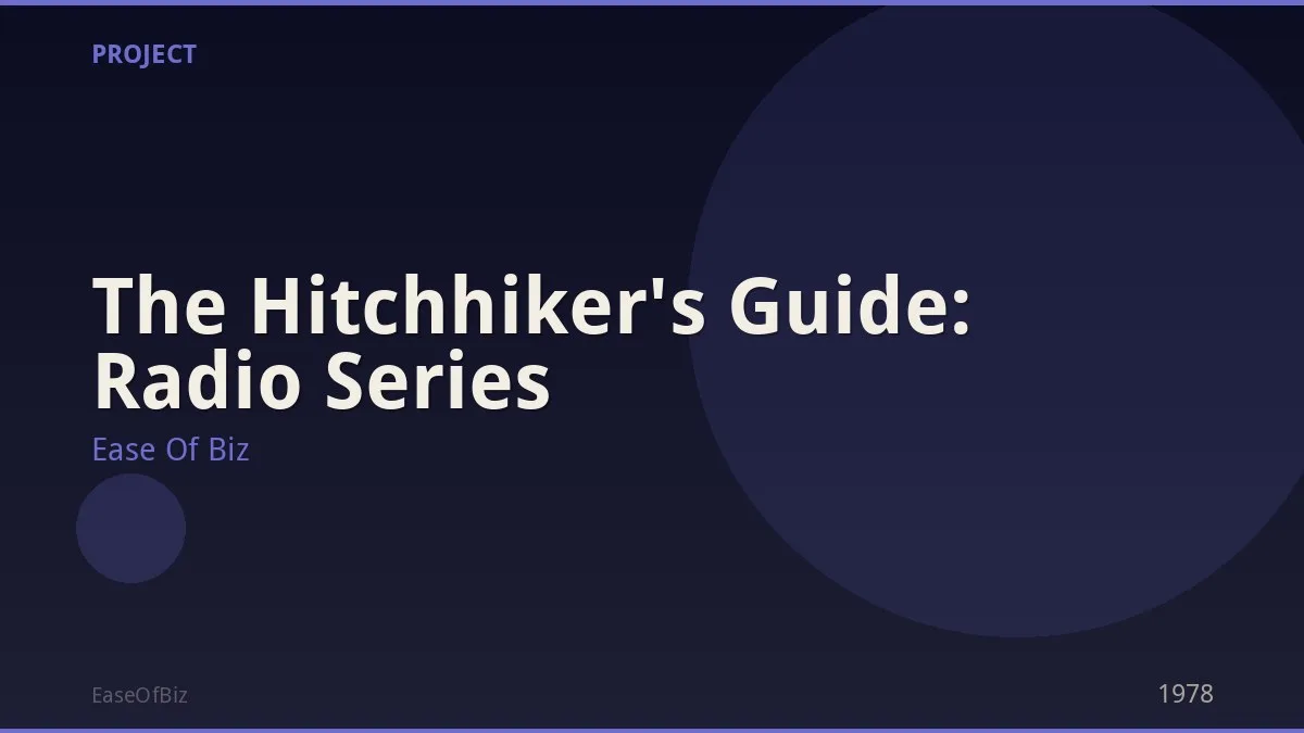 The Hitchhiker's Guide: Radio Series