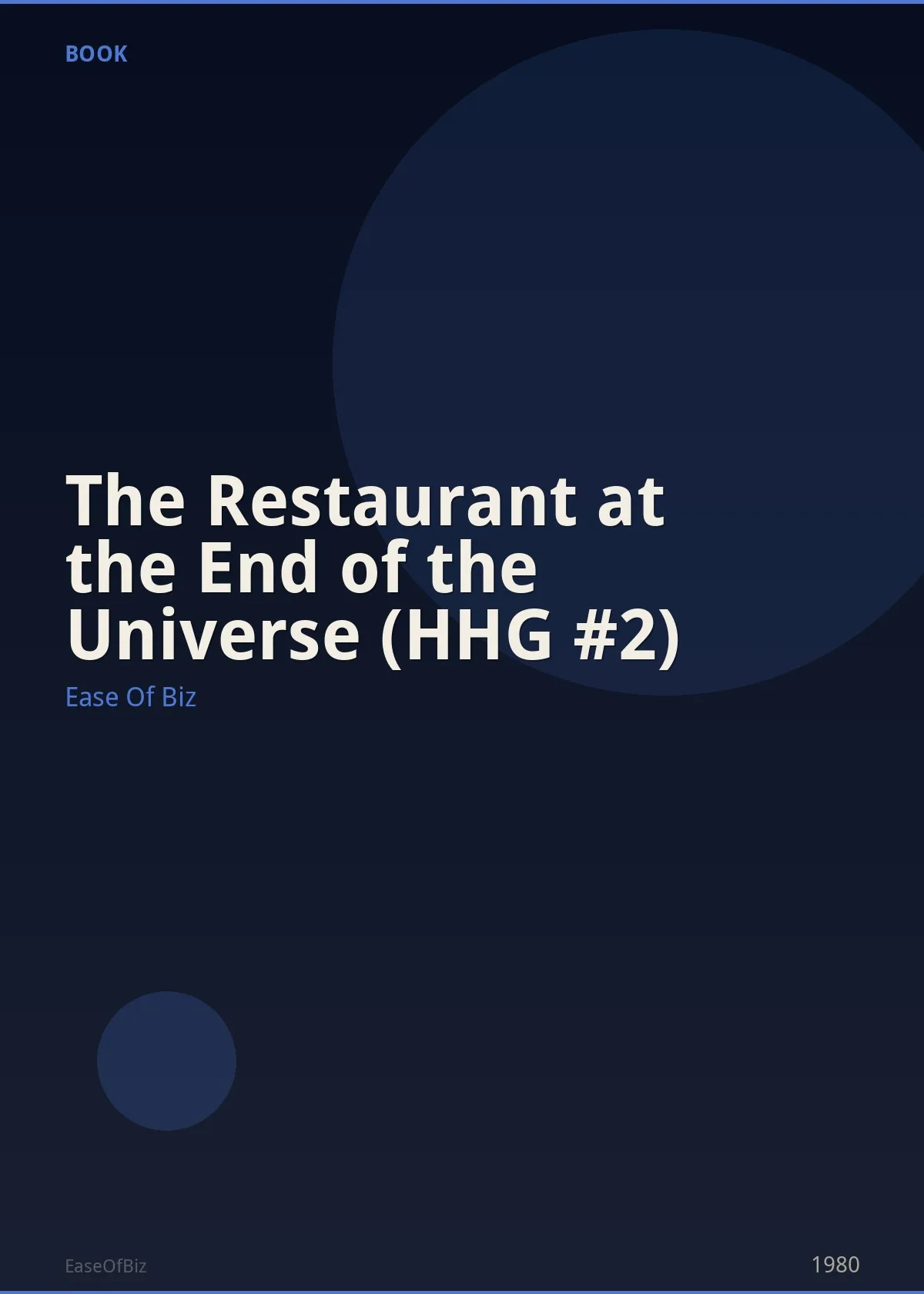 The Restaurant at the End of the Universe (HHG #2)