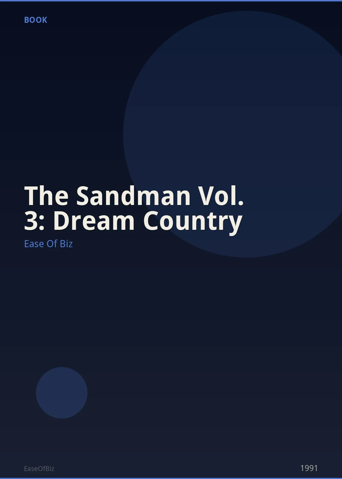 The Sandman Vol. 3: Dream Country