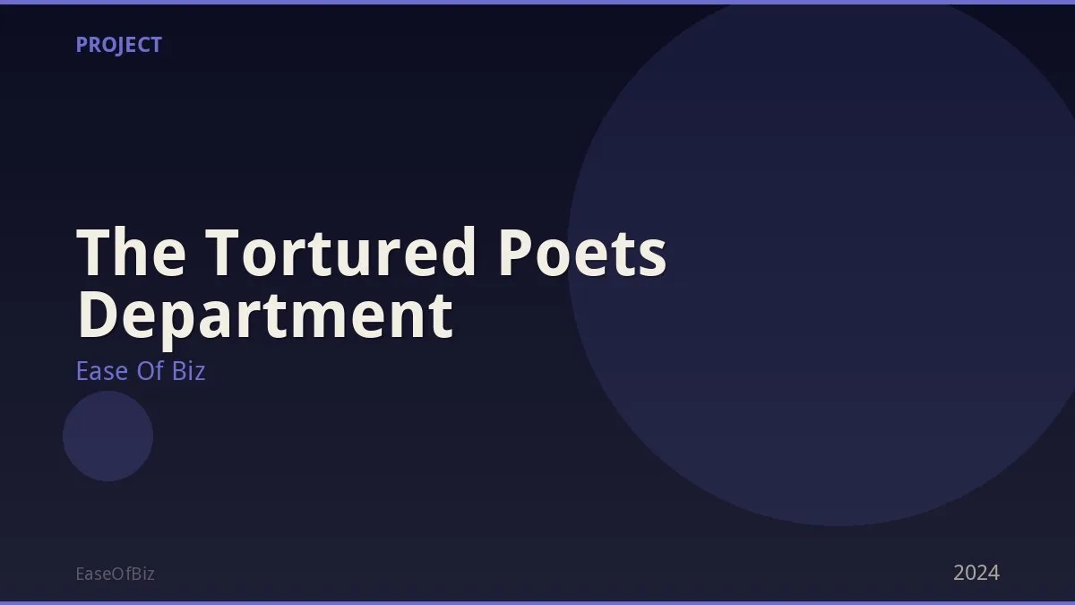 The Tortured Poets Department