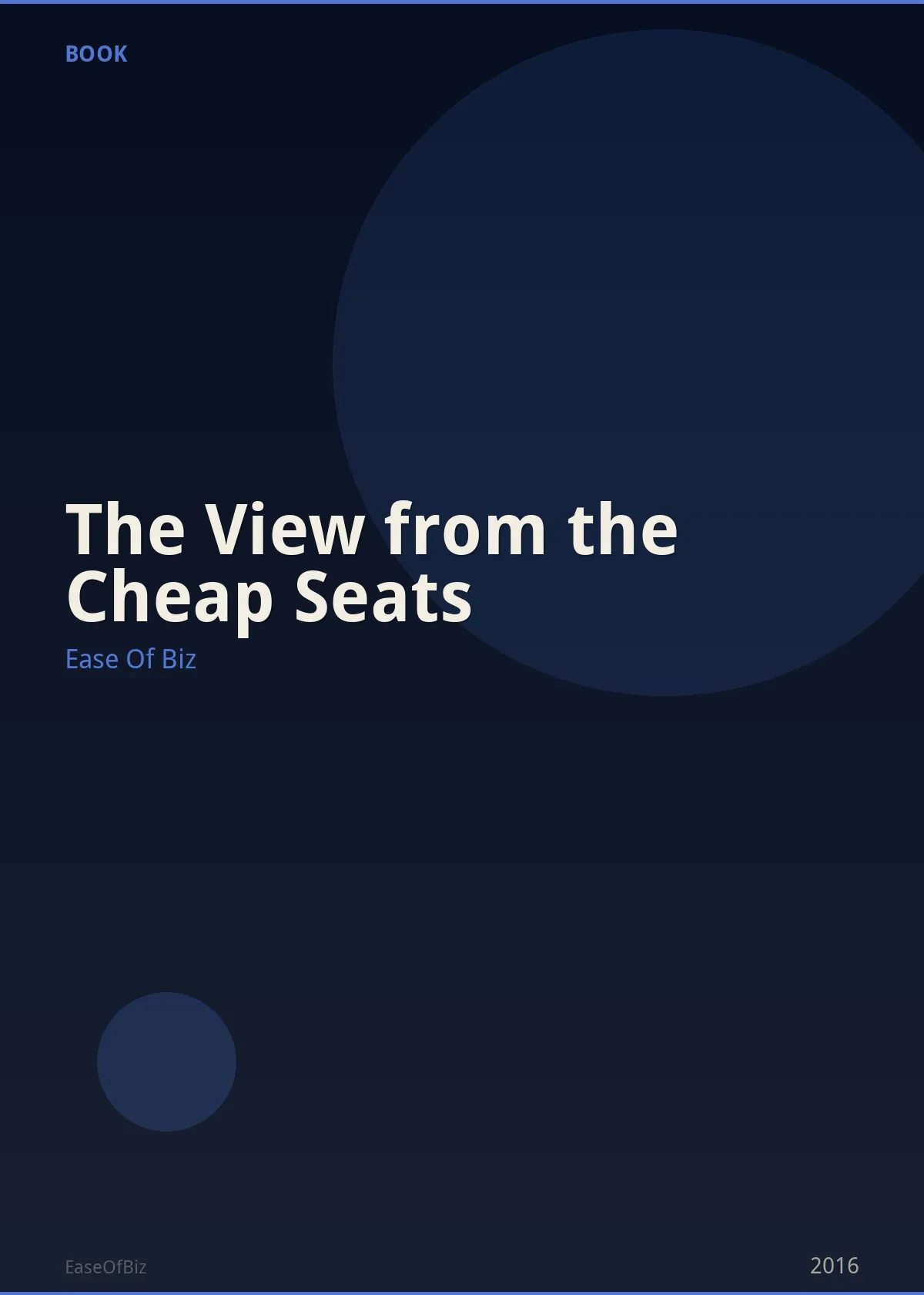 The View from the Cheap Seats
