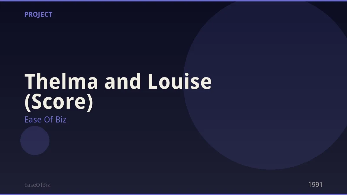 Thelma and Louise (Score)