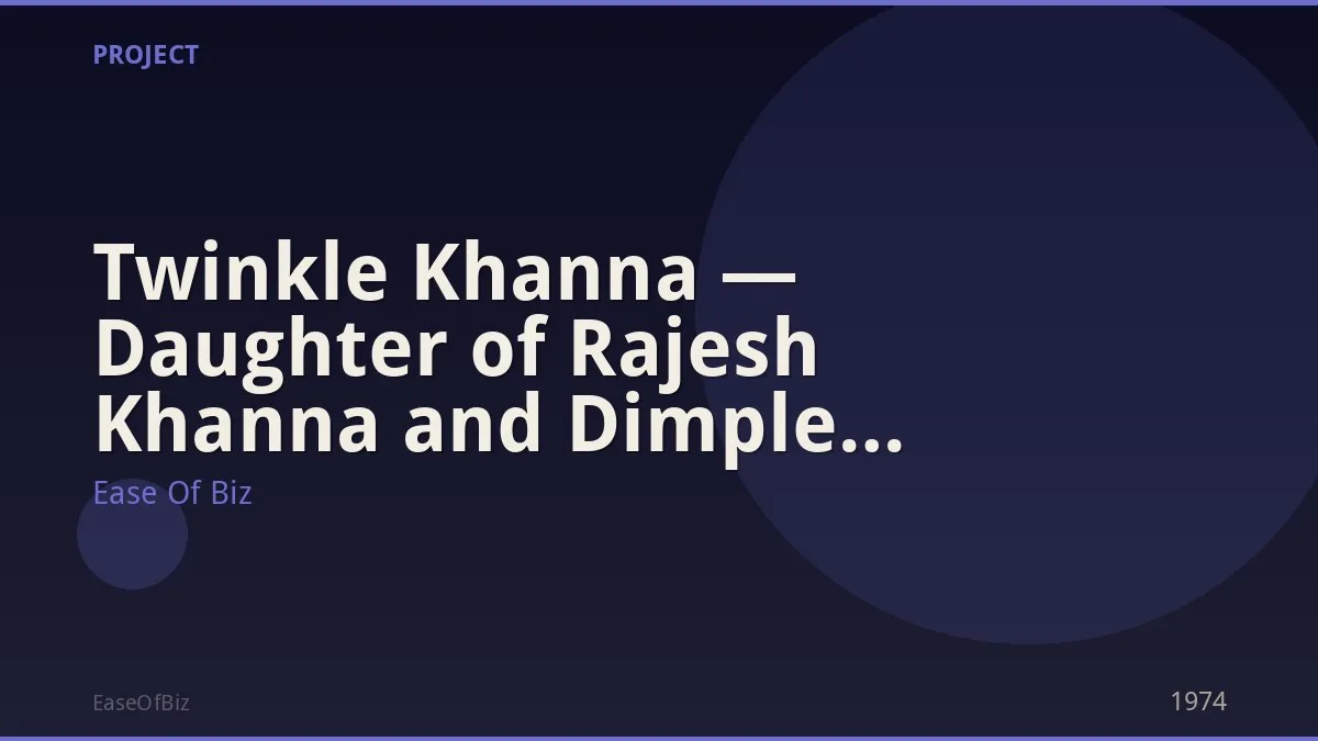 Twinkle Khanna — Daughter of Rajesh Khanna and Dimple Kapadia