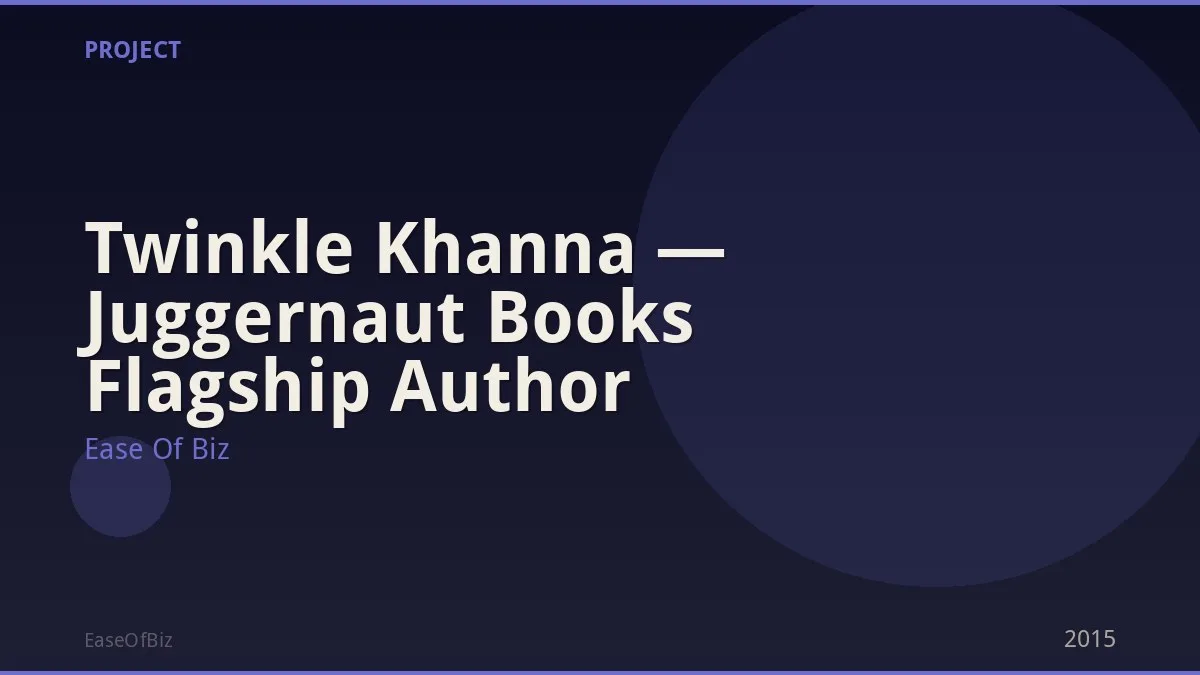 Twinkle Khanna — Juggernaut Books Flagship Author