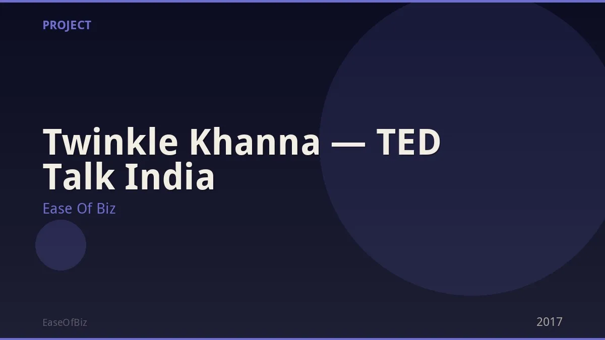 Twinkle Khanna — TED Talk India