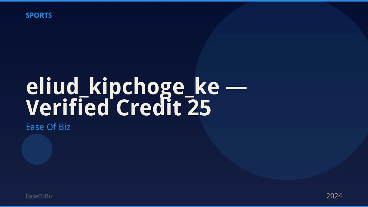 eliud_kipchoge_ke — Verified Credit 25