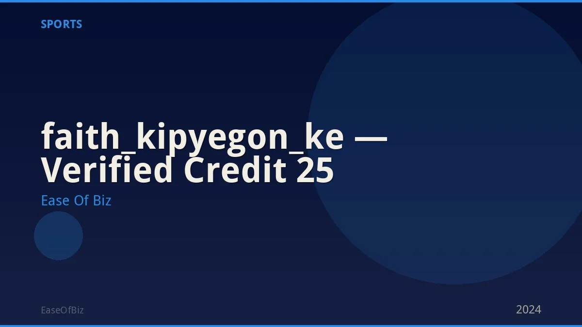 faith_kipyegon_ke — Verified Credit 25