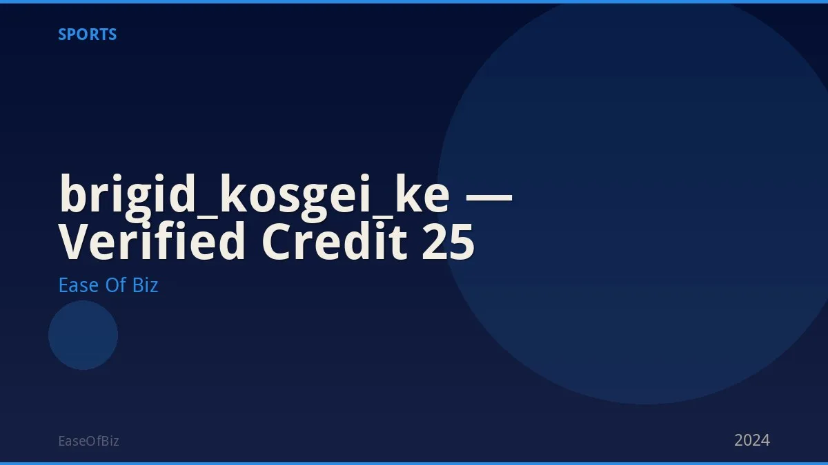 brigid_kosgei_ke — Verified Credit 25