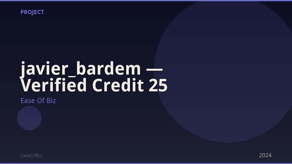 javier_bardem — Verified Credit 25