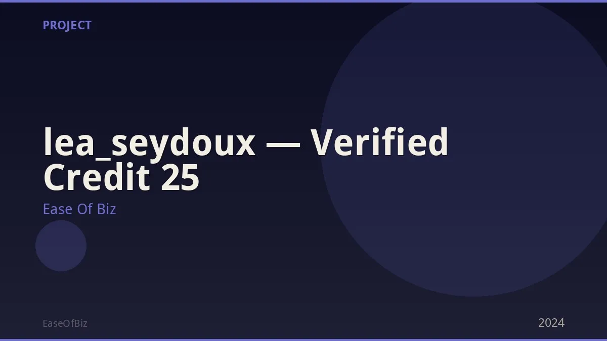 lea_seydoux — Verified Credit 25