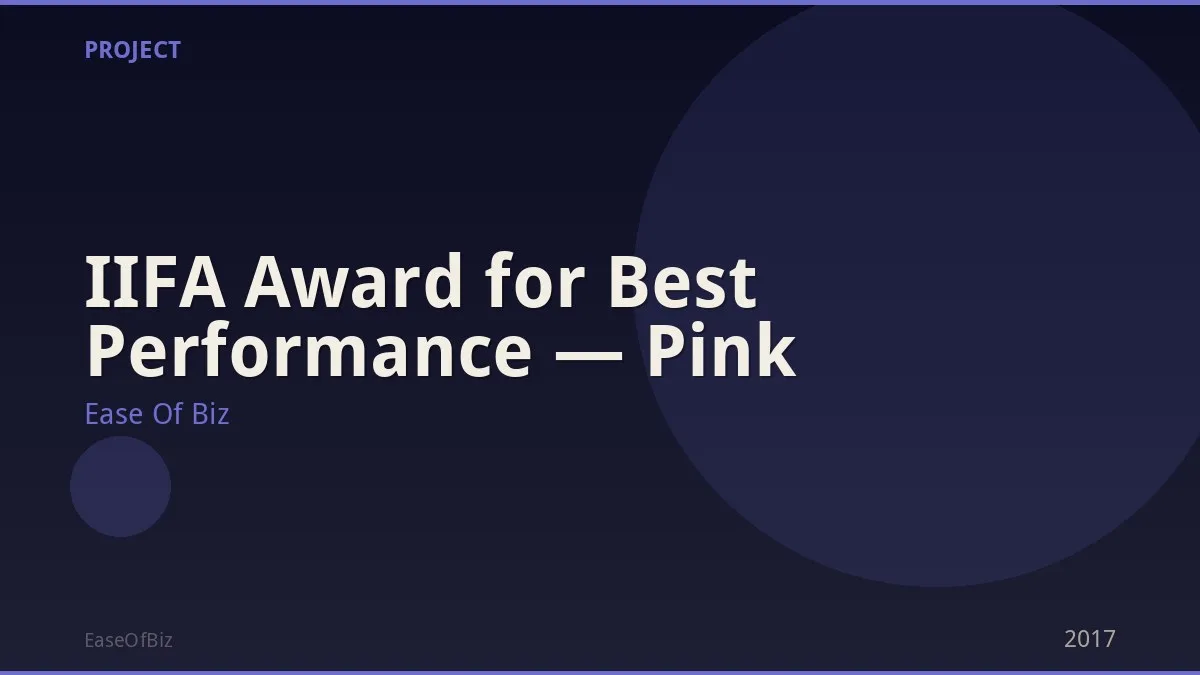 IIFA Award for Best Performance — Pink